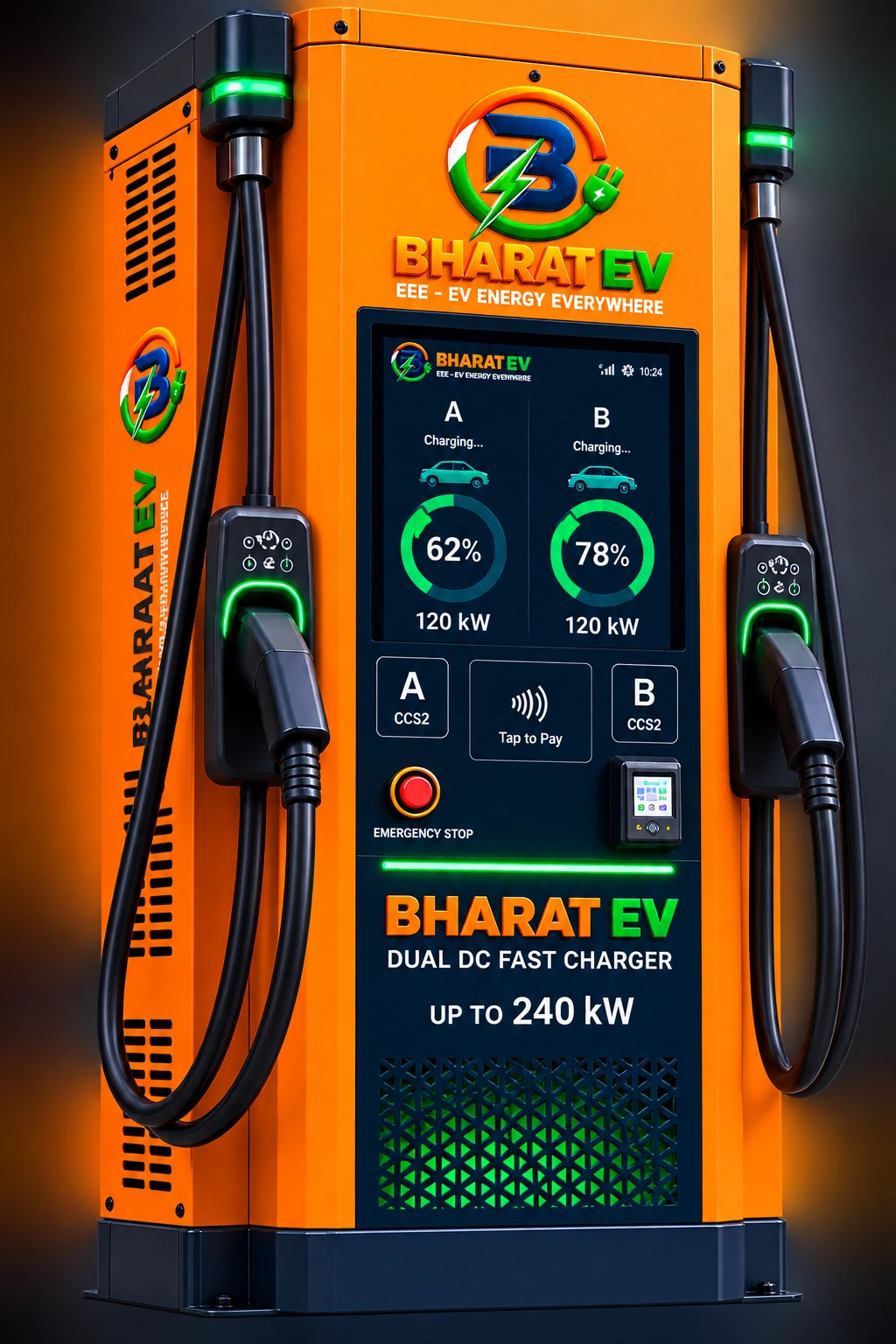 Dual-output DC fast charger